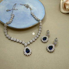 Sparkling Silver Twilight Sapphire Set