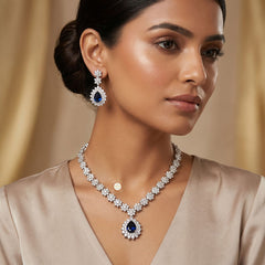 Sparkling Silver Twilight Sapphire Set