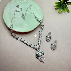 Sparkling Silver Mint Radiance Necklace Set