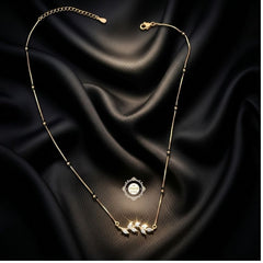 Sparkling Silver Leaf Mangalsutra