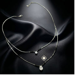 Sparkling Silver Twice Love Mangalsutra