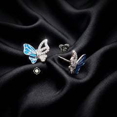 Sterling Silver Sparkling Butterfly Earring