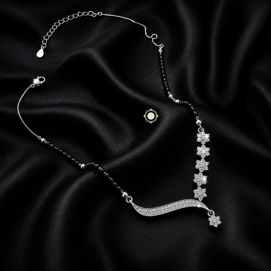 Sterling Silver Sparkling Treasure Timeless Mangalsutra