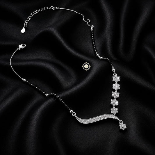 Sterling Silver Sparkling Treasure Timeless Mangalsutra