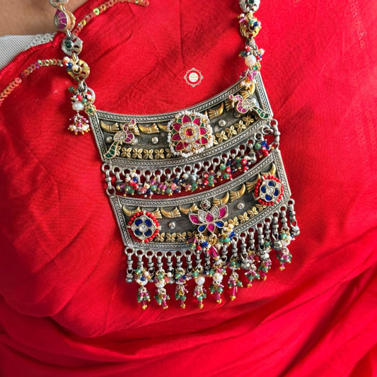 Sterling Silver Shahi Rajwada Long Necklace