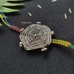 Sterling Silver Brooch Rakhi