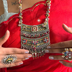 Sterling Silver Shahi Rajwada Long Necklace