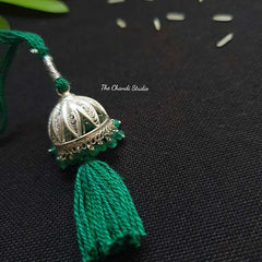 Sterling Silver Lumba Rakhi (Green)