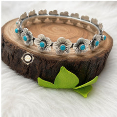 Sterling Silver Jasmine Pearl Bangle (Piece)