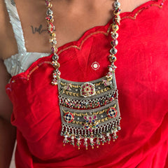 Sterling Silver Shahi Rajwada Long Necklace