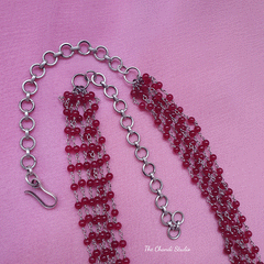 Ruby Emboss Bead Necklace