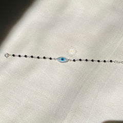 Sterling Silver Evil Eye Kids Bracelet