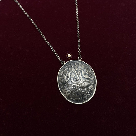 Sterling Silver Ganesha Necklace