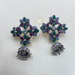 Bunch Of Flower With Jhumki Earring