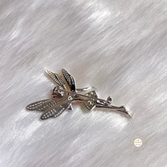 Sparkling Silver Twilight Wings Brooch