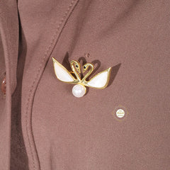 Sparkling Swan Love Brooch