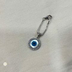 Sterling Silver Sparkling Evil Eye Charm