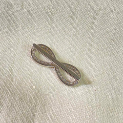 Sterling Silver Sparkling Silver Infinity Watch Charm
