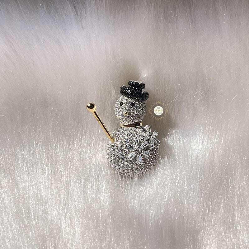 Sterling Sparkling Silver Snow Brooch
