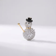 Sterling Sparkling Silver Snow Brooch