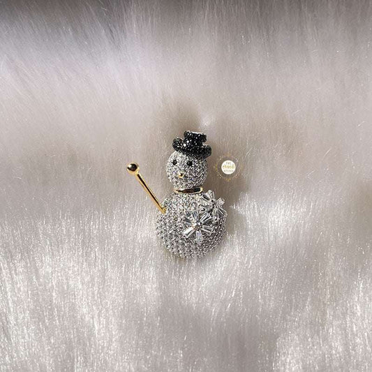 Sterling Sparkling Silver Snow Brooch