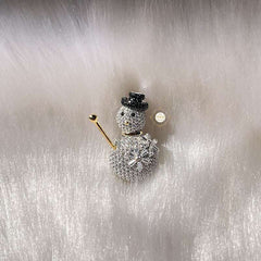 Sterling Sparkling Silver Snow Brooch