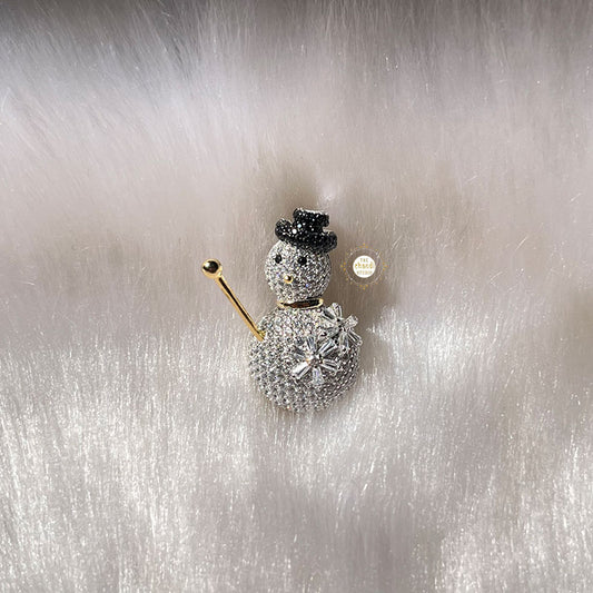 Sterling Sparkling Silver Snow Brooch