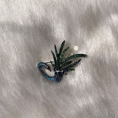 Sparkling Silver Blue Majesty Brooch