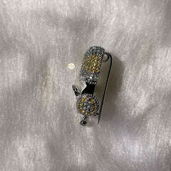 Sparkling Silver Elephant Brooch