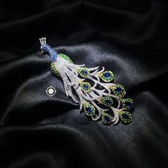 Peacock brooch cum pendant