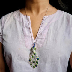 Peacock brooch cum pendant