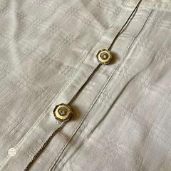 Buy Silver Men's Kurta Button