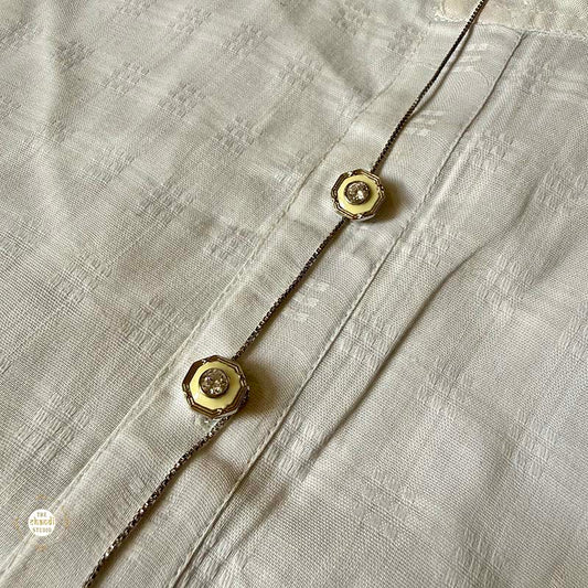 Sterling Silver Men's Kurta Button