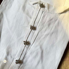 Sterling Silver Men's Kurta button