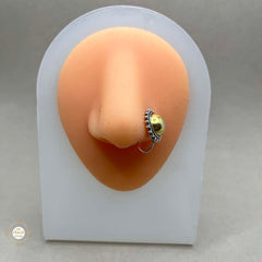 Sterling Silver Dual Tone Nose Pin (Clip On)