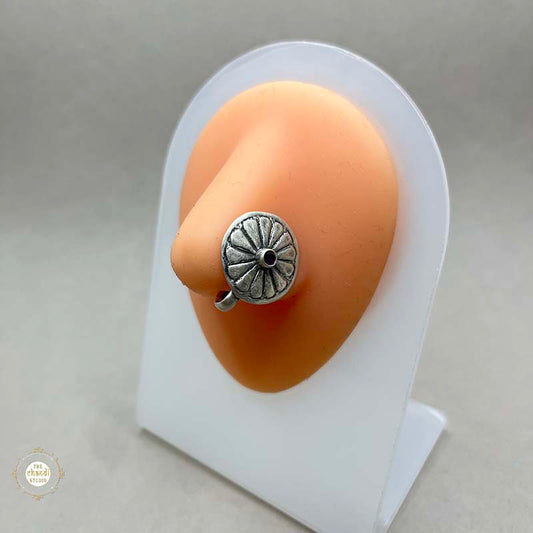 Sterling Silver Stone Nosepin (Clip On)