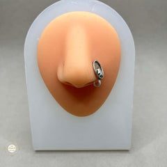 Sterling Silver Clip On Nose Pin