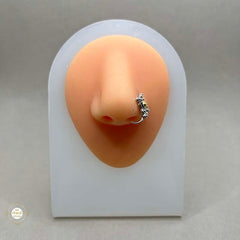 Sterling Silver Dual Tone Nose Pin (Clip On)