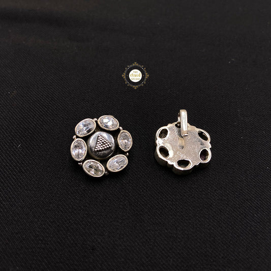 Sterling Silver Flower Nose Pin ? Clip On