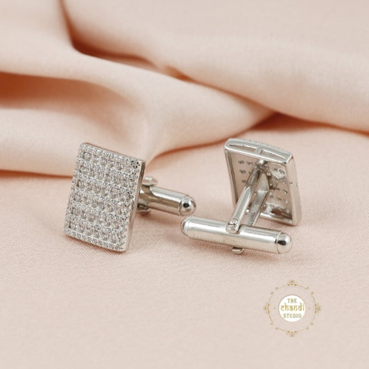 Sparkling Silver Celestial Gleam Cufflinks