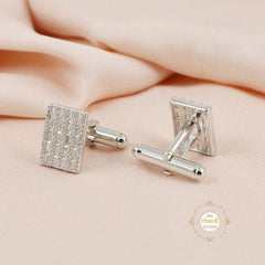 Sparkling Silver Eclipse Links Cufflinks