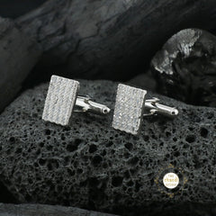 Sparkling Silver Eclipse Links Cufflinks