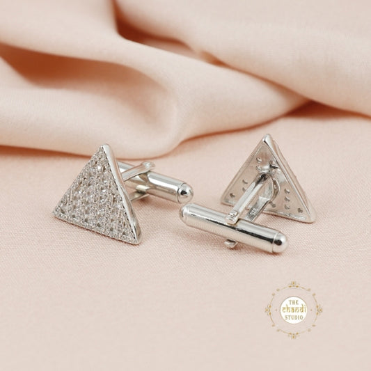 Sparkling Silver Shine Locks Cufflinks