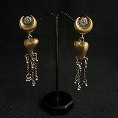 Crescent Moon Chain Earring