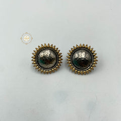 Rozana Hammered Studs Dual Tone