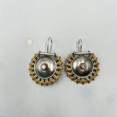 Timeless Embossed Earring Dual Tone