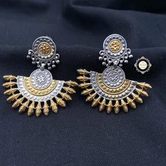 Noor Chakra D Drop Earring Dual Tone