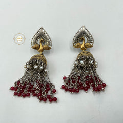 Majestic Peacock Chitai Jhumki Dual Tone