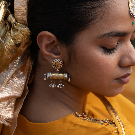 Tribal Taweez Earring Dual Tone