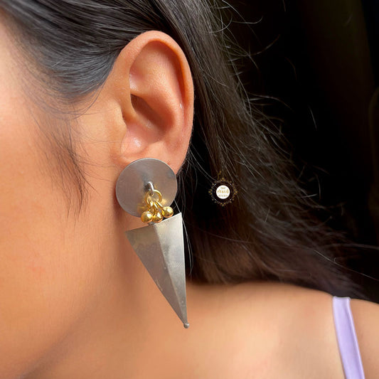 Geometric Earring Dual Tone